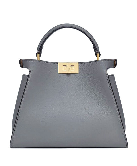 Fendi Peekaboo Iconic Essentially Leather Bag 8BN302 Grey